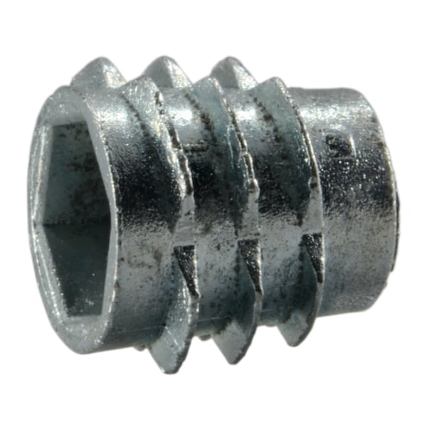 Hex Drive Threaded Insert, 5/16"-18 Int Thrd Sz, 1/2 in L, Zinc Alloy, 20 PK